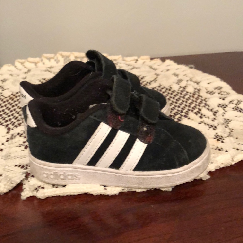 Black and white Adidas